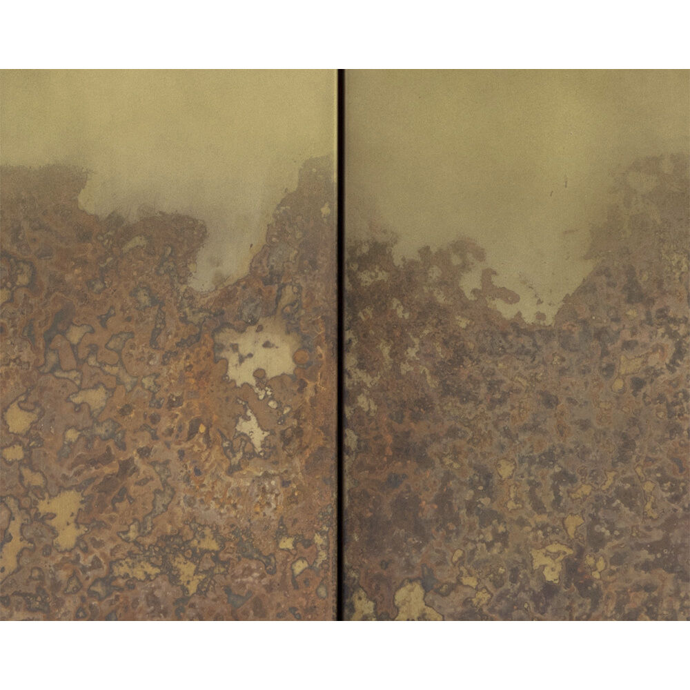 Auburn 72 inch Antique Brass / Black Media Console & Cabinet